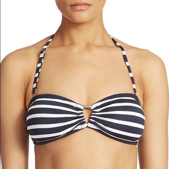 Michael Kors Other - Michael Kors striped halter bandeau bikini top